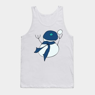 Snowball fight, snowman back Tank Top